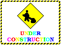 under construction sign with colorful text